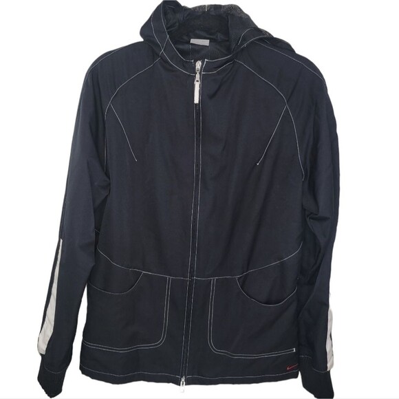 Nike Women's water repellent full zip hooded jacket coat Size Large tall LT - Picture 1 of 8